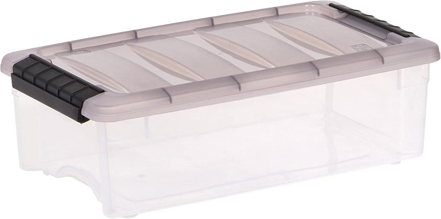 5 Qt./1.25 Gal. Plastic Storage Boxes with Latching Lids in Clear