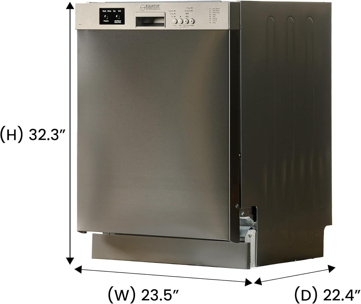 Equator Europe 24" Built in 14 place Dishwasher in Stainless