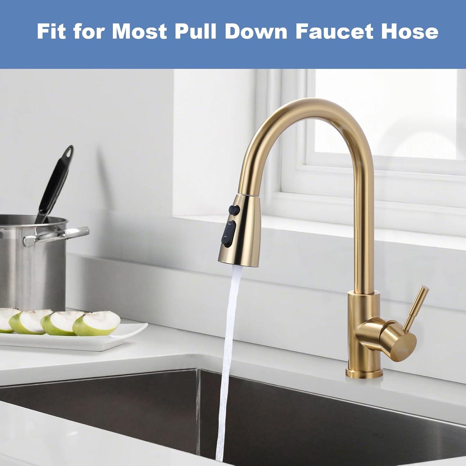 3-Function Kitchen Faucet Spray Head With 9 Adapters, Pull Out Kitchen Faucet Head Replacement