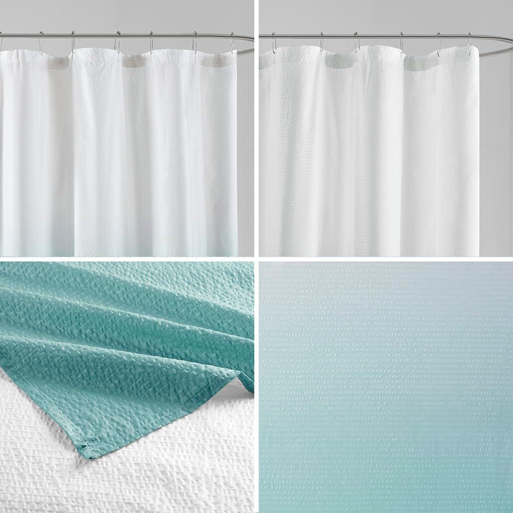 Madison Park Ara Ombre Printed Seersucker Single Shower Curtain