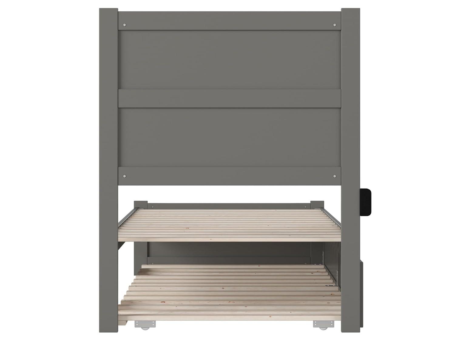 AFI Furnishings NoHo Platform Bed TXL with Footboard & TXL Trundle AG