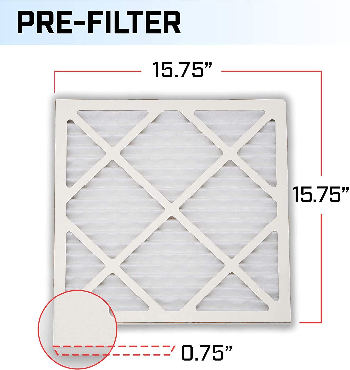 Mounto 10-Pack Pre-Filter Replacements for HEPA 500 Air Scrubber, Enhanced Dust Capture, Easy Installation, Extends HEPA Filter Life