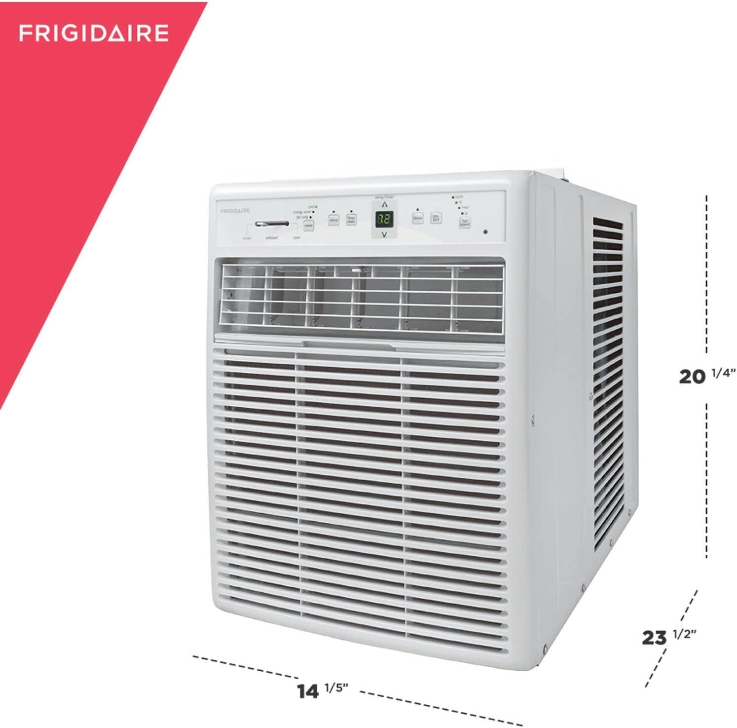 Frigidaire 10,000 BTU 450 Sq. Ft. Casement Window Air Conditioner with Remote, White, FFRS1022RE