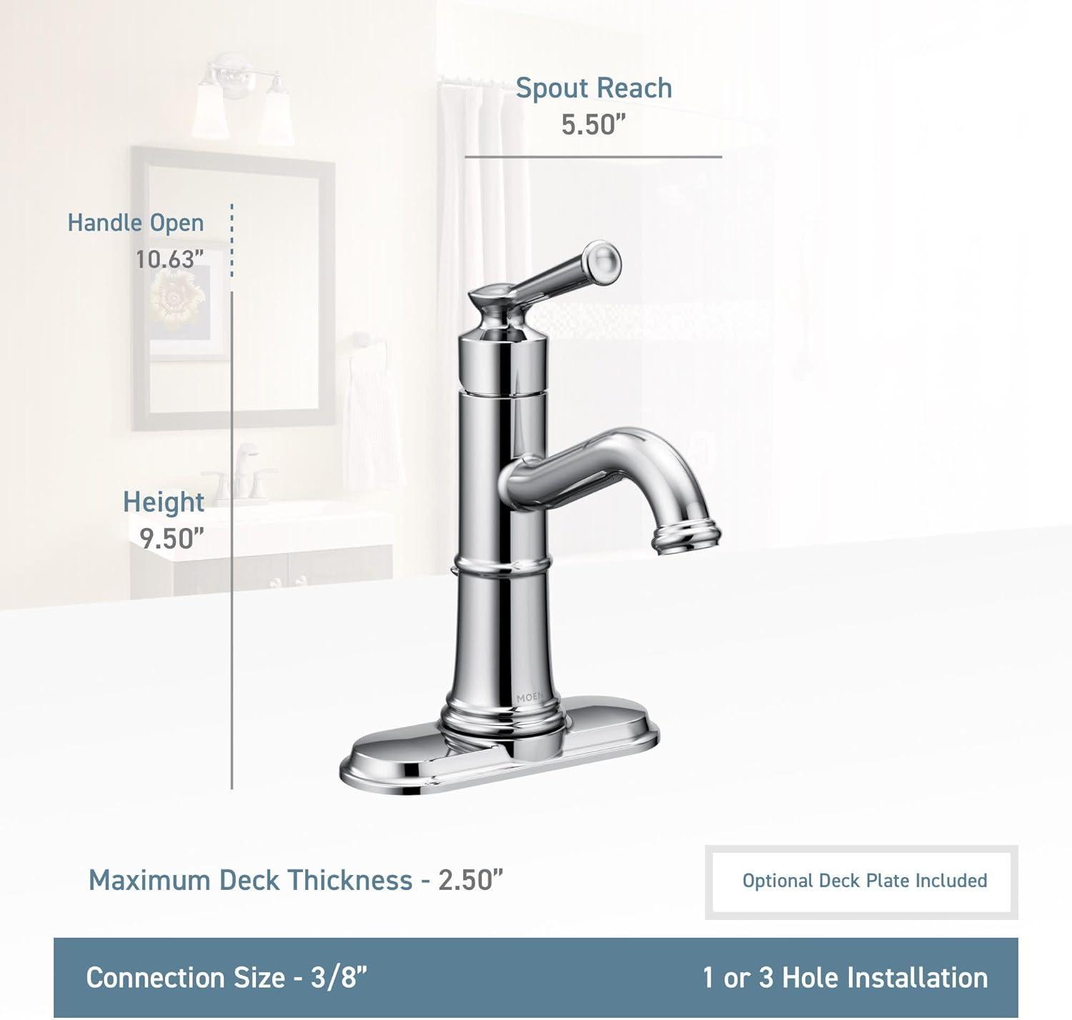 Belfield Single Hole Bathroom Faucet with Drain Assembly