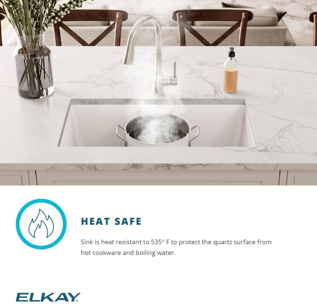 Quartz Classic 33" x 22" x 10" Double Basin Drop-In Kitchen Sink