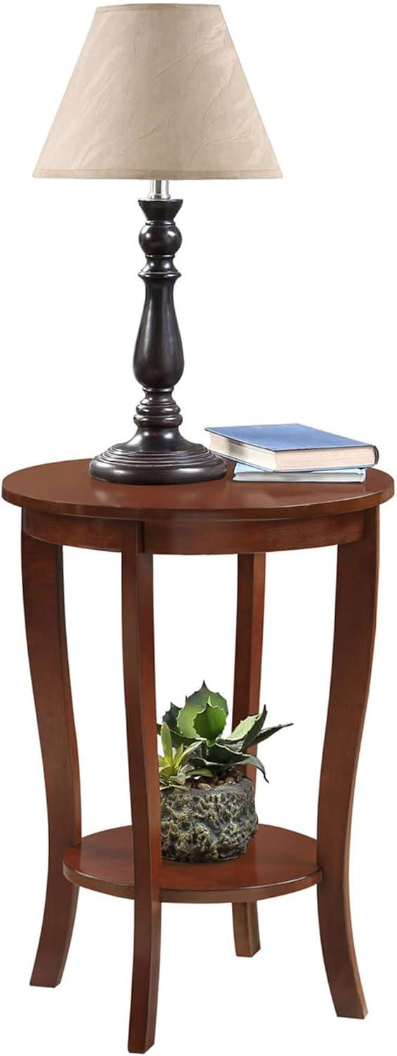 American Heritage Round End Table, Espresso