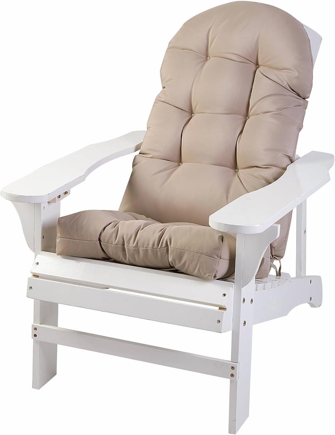 Crestlive Products Adirondack Style Patio Outdoor Chair Cushion for Adirondack Chair or Lounge Rocking Chair - See picture 2-Piece Set, Navy Blue