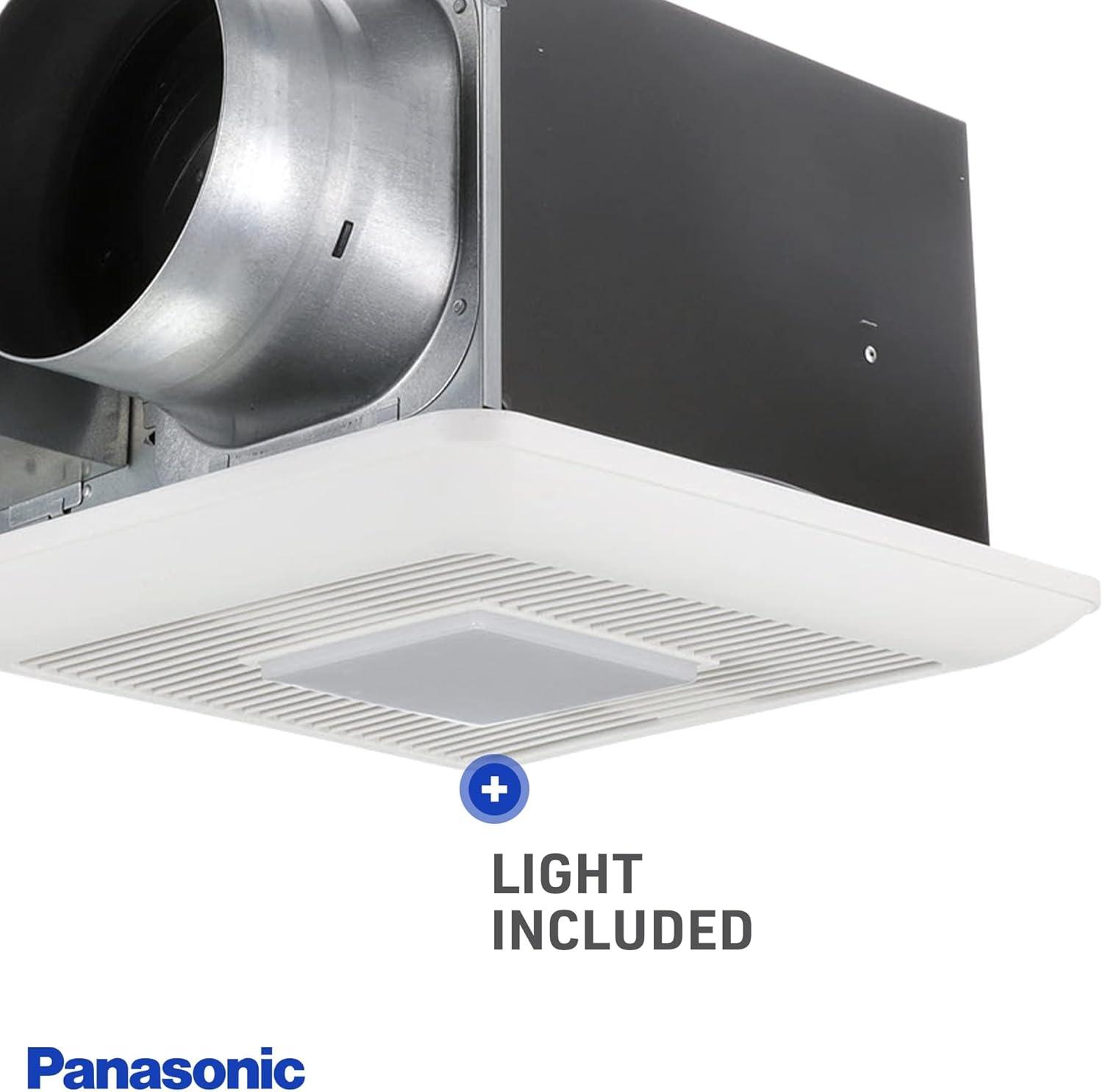 Panasonic WhisperCeiling Bathroom Exhaust Fan with Dimmable LED Light, 110-130-150 CFM, FV-1115VQL1