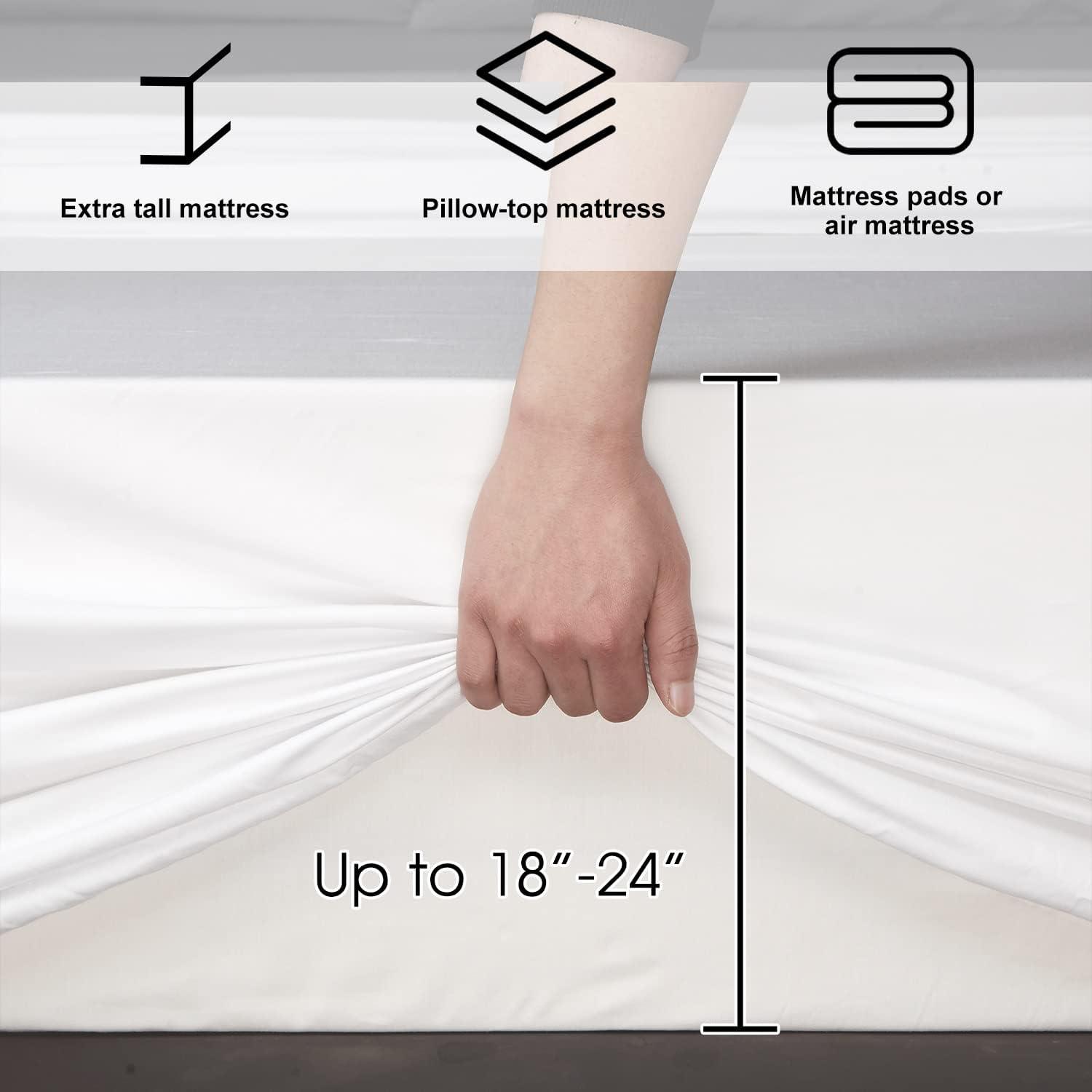 Superior Superior 300 Thread Count Rayon From Bamboo Solid Deep Pocket Bed Sheet Set