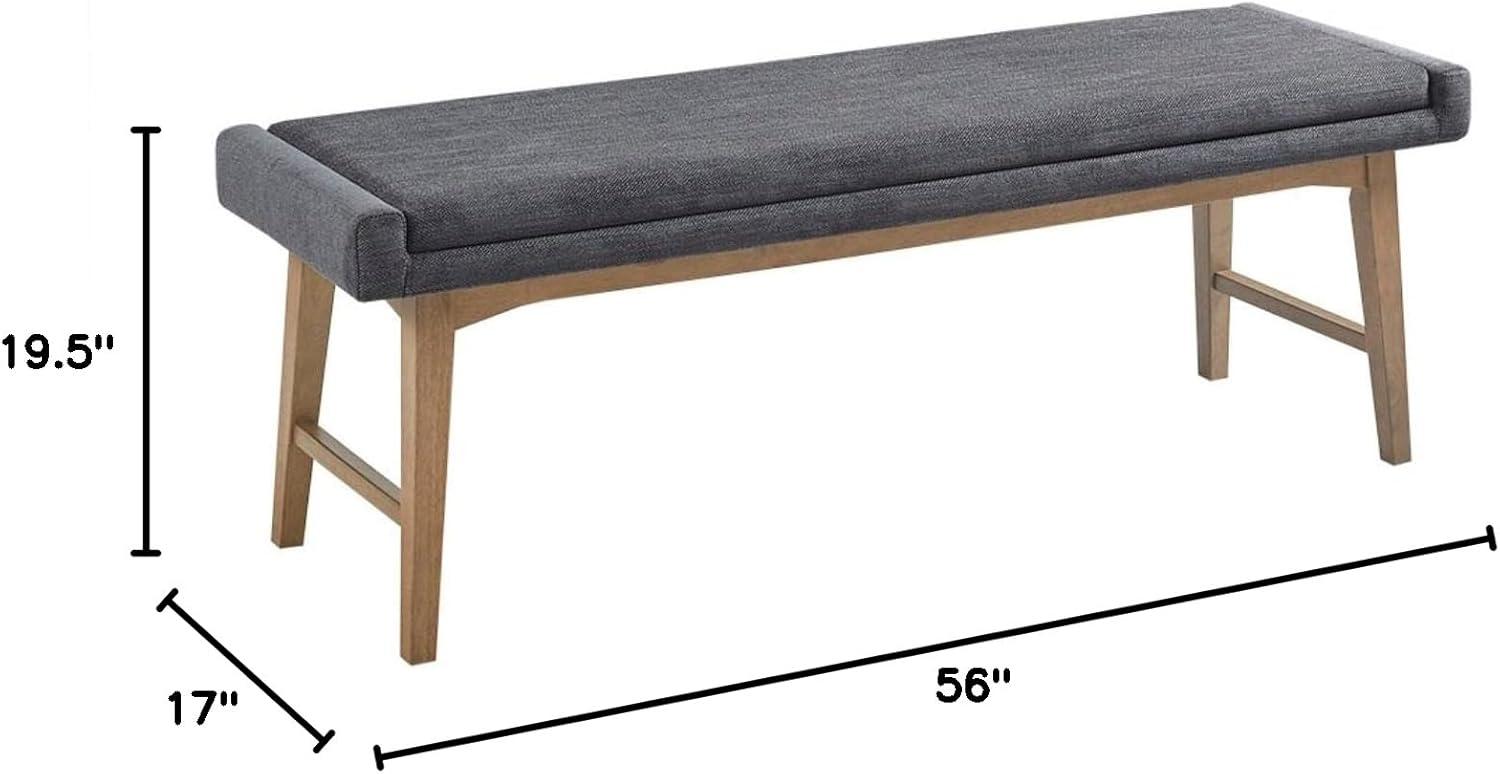 April Modern Upholstered Wood Frame Accent Bench