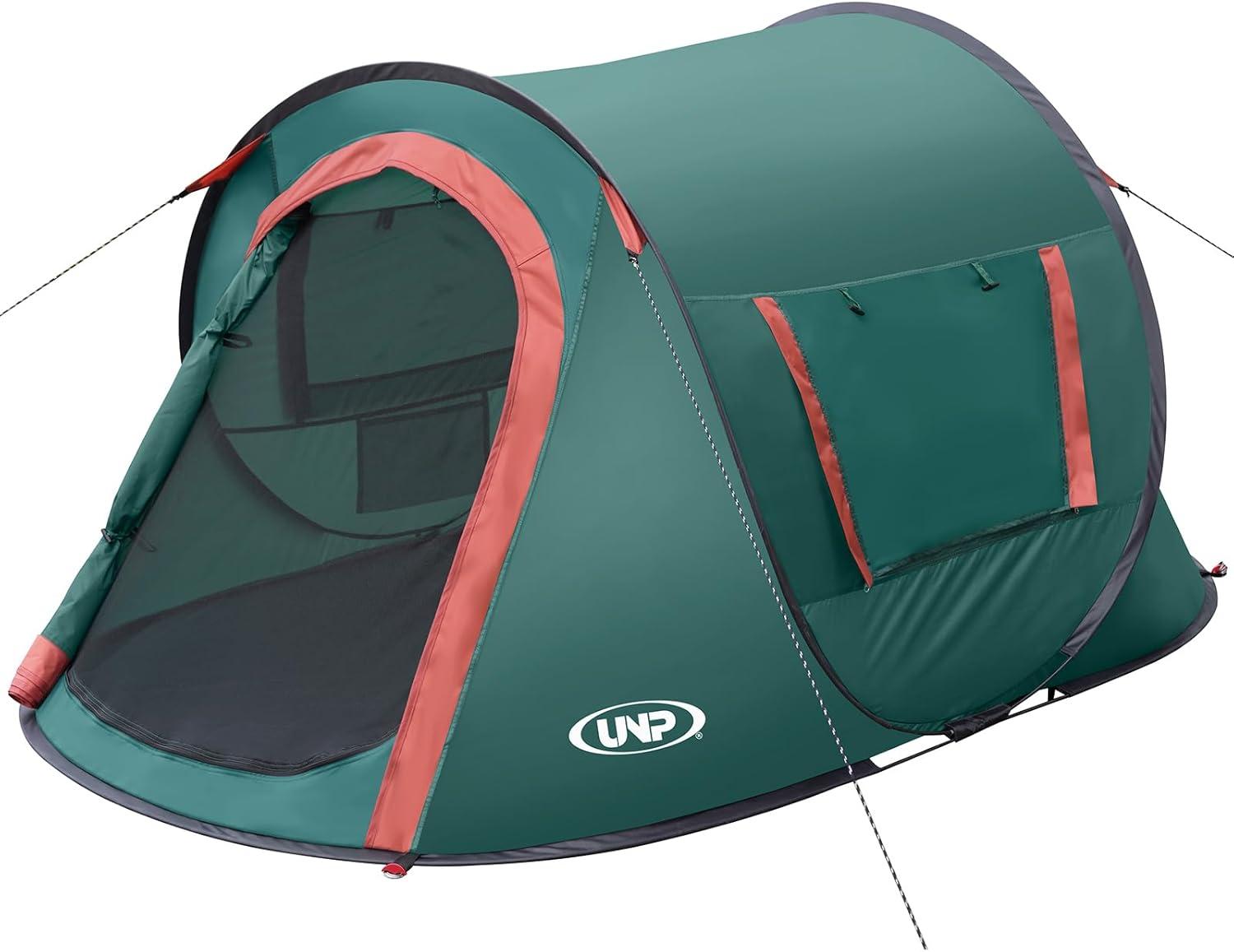 Green 2-Person Pop-Up Camping Tent with Carry Bag