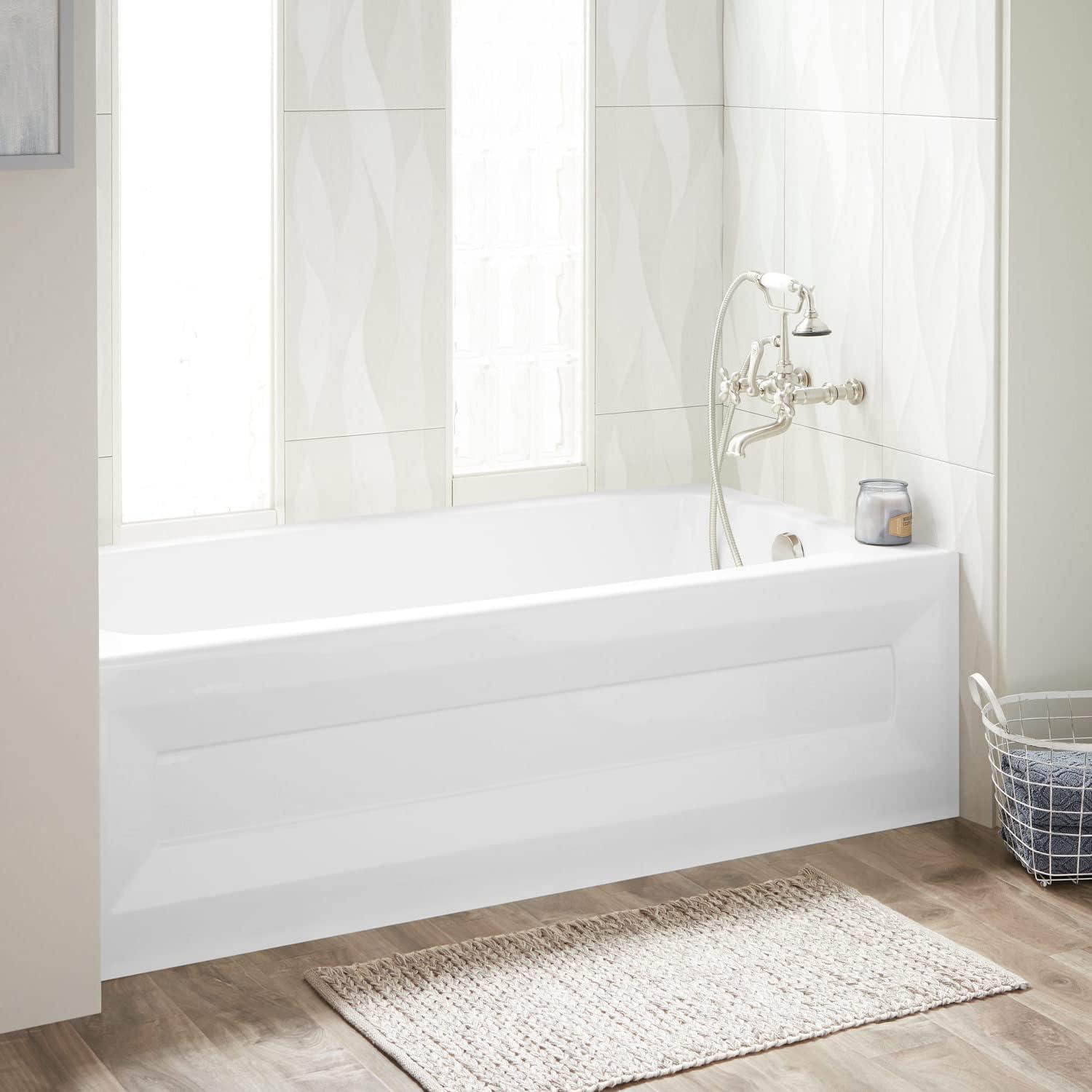 Signature Hardware Bradenton 60'' x 30'' Alcove/Tile In Soaking Acrylic Bathtub