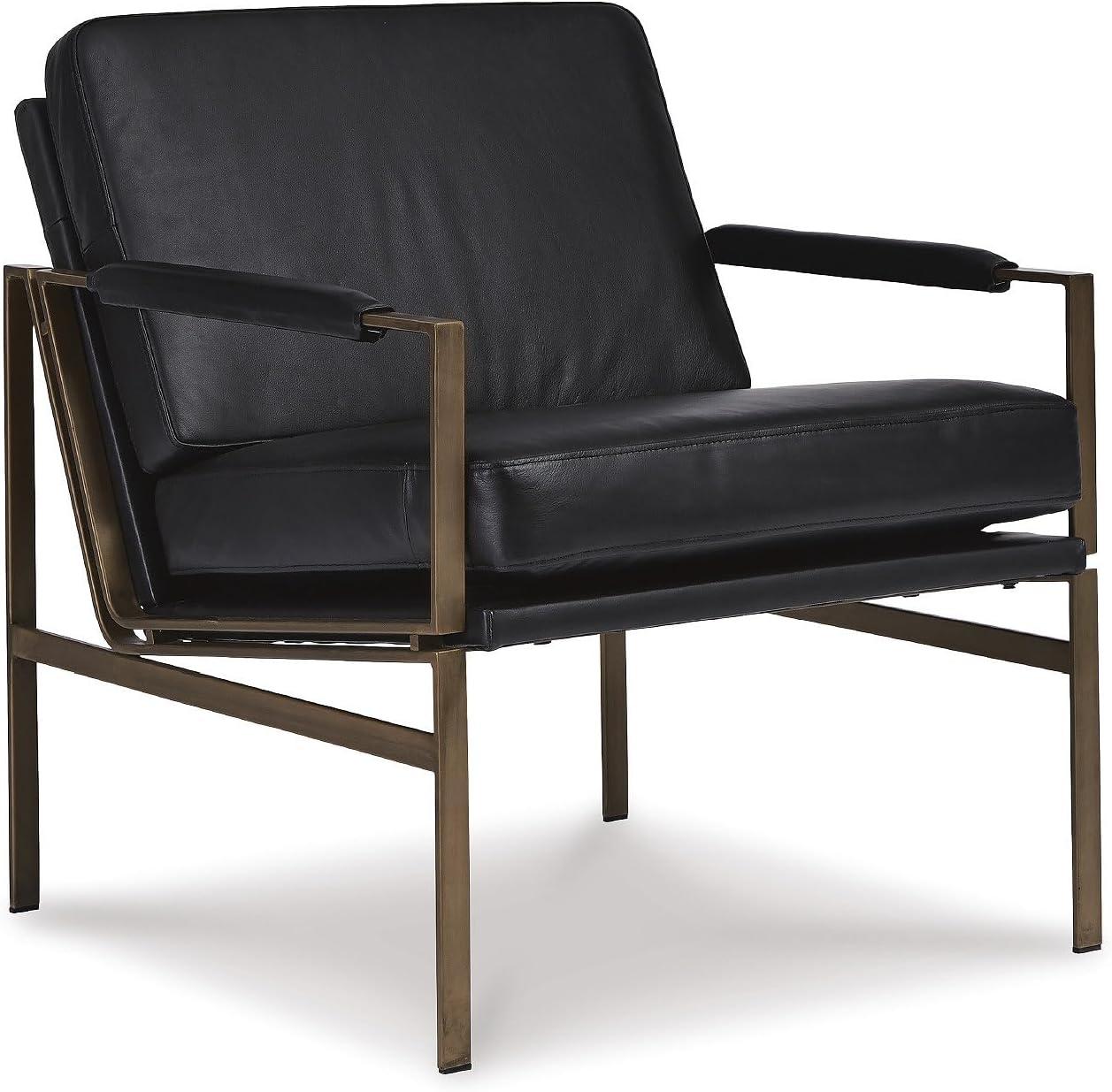 Signature Design by Ashley Contemporary Puckman Accent Chair Black