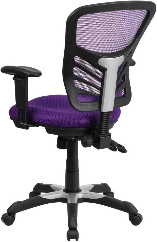 Flash Furniture Mid-Back Mesh Multifunction Executive Swivel Ergonomic Office Chair with Adjustable Arms