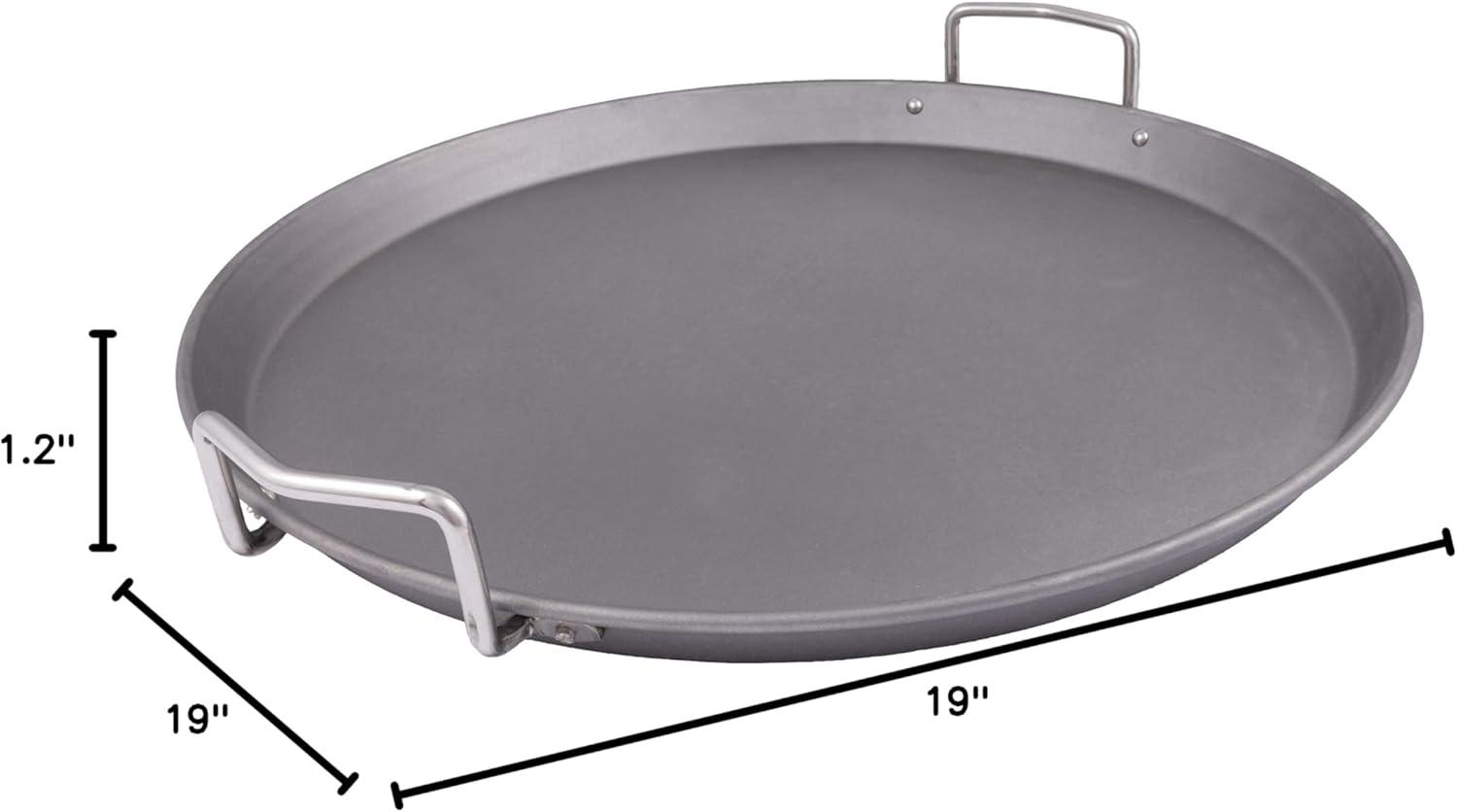 19-Inch Gray Carbon Steel Griddle Pan