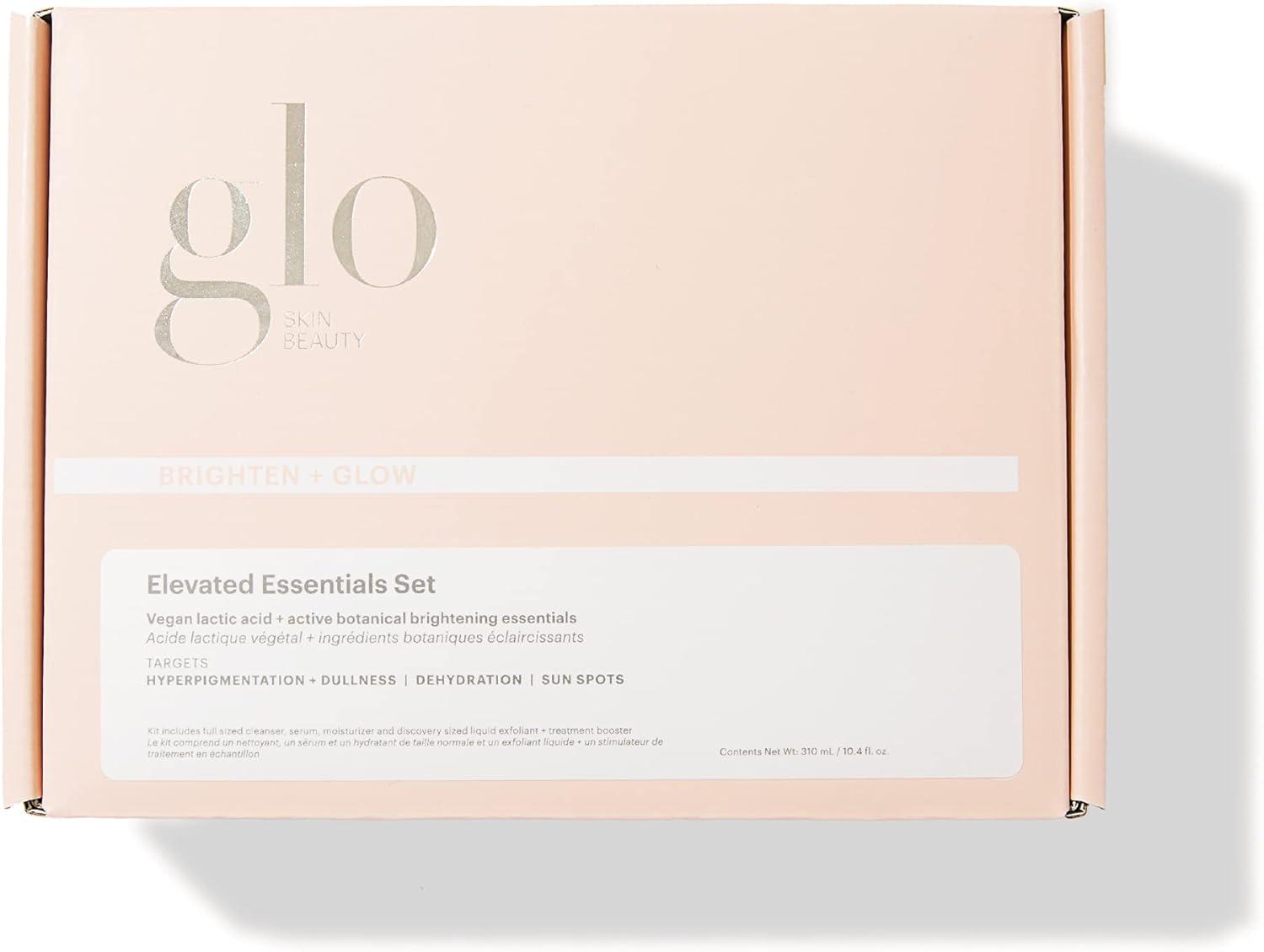Glo Skin Beauty Brighten + Glow Elevated Essentials Set - Cleanse, Brighten & Hydrate, Targets Dullness, Dark Spots & Sun Damage