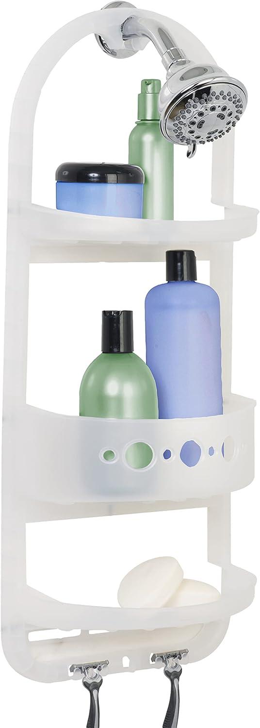 Zenna Home Large Over the Shower Caddy, Frosted