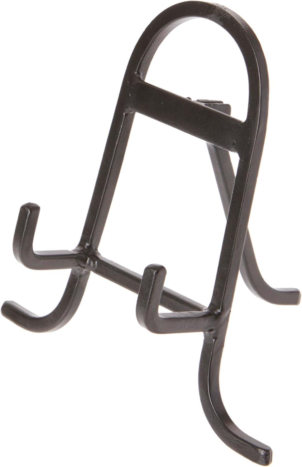 Small Black Wrought Iron Display Easel, 6 Inches