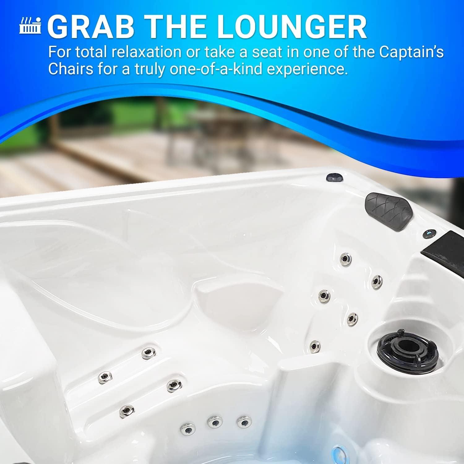 Aqualife® by Strong Spas® Aqualife Edgewater 5-6 Person 28-Jet Acrylic Lounger Hot Tub With Ozonator