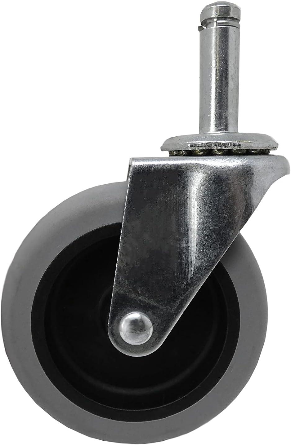 Shepherd 3-Inch Gray Thermoplastic Rubber Swivel Caster