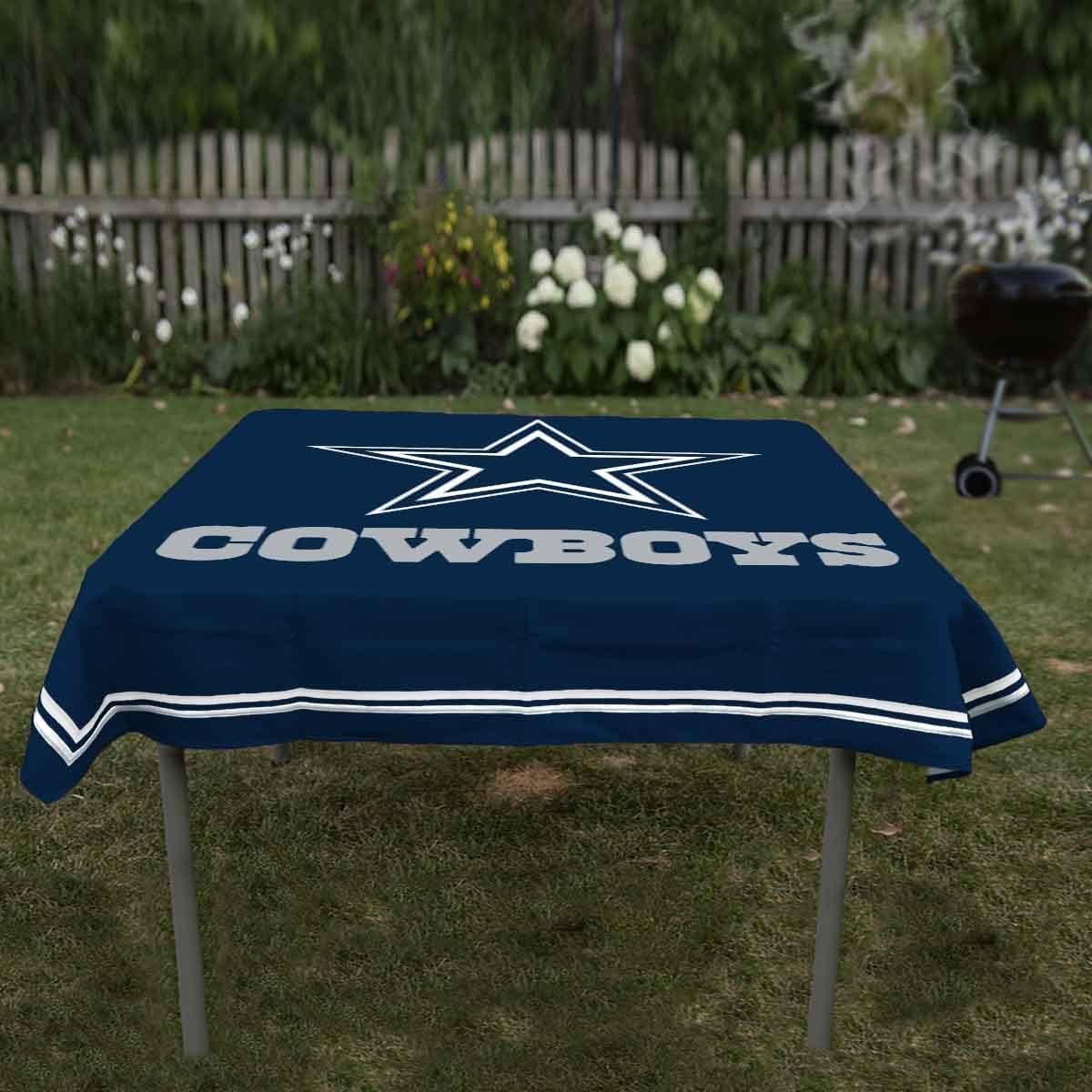 Dallas Cowboys Navy Blue Polyester Square Tablecloth