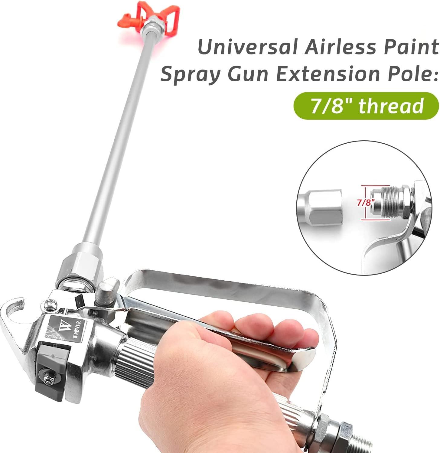 MOMOJIA Airless Paint Sprayer Spray Gun Tip Extension Rod Metal Material