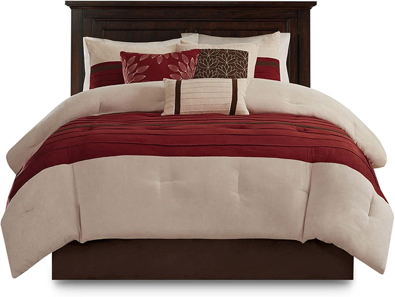 Palmer 7 PC Pieced Faux Suede Comforter Set