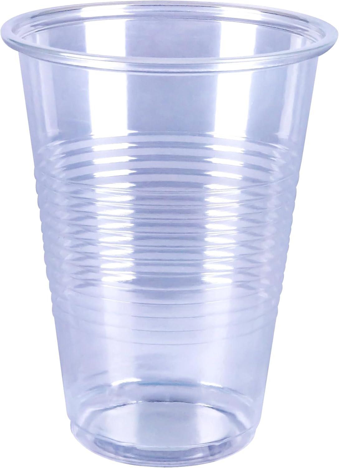Amazon Basics Disposable Clear Plastic Cups, 16oz, 50 Count