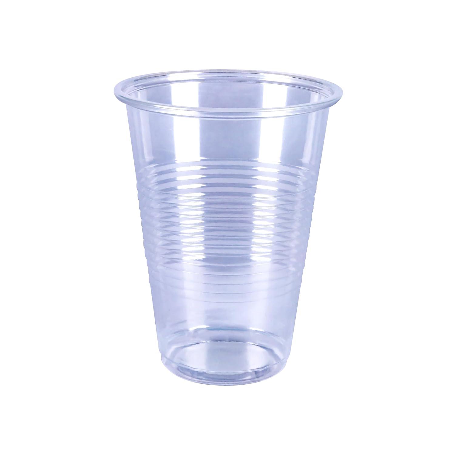Amazon Basics Disposable Clear Plastic Cups, 16oz, 50 Count