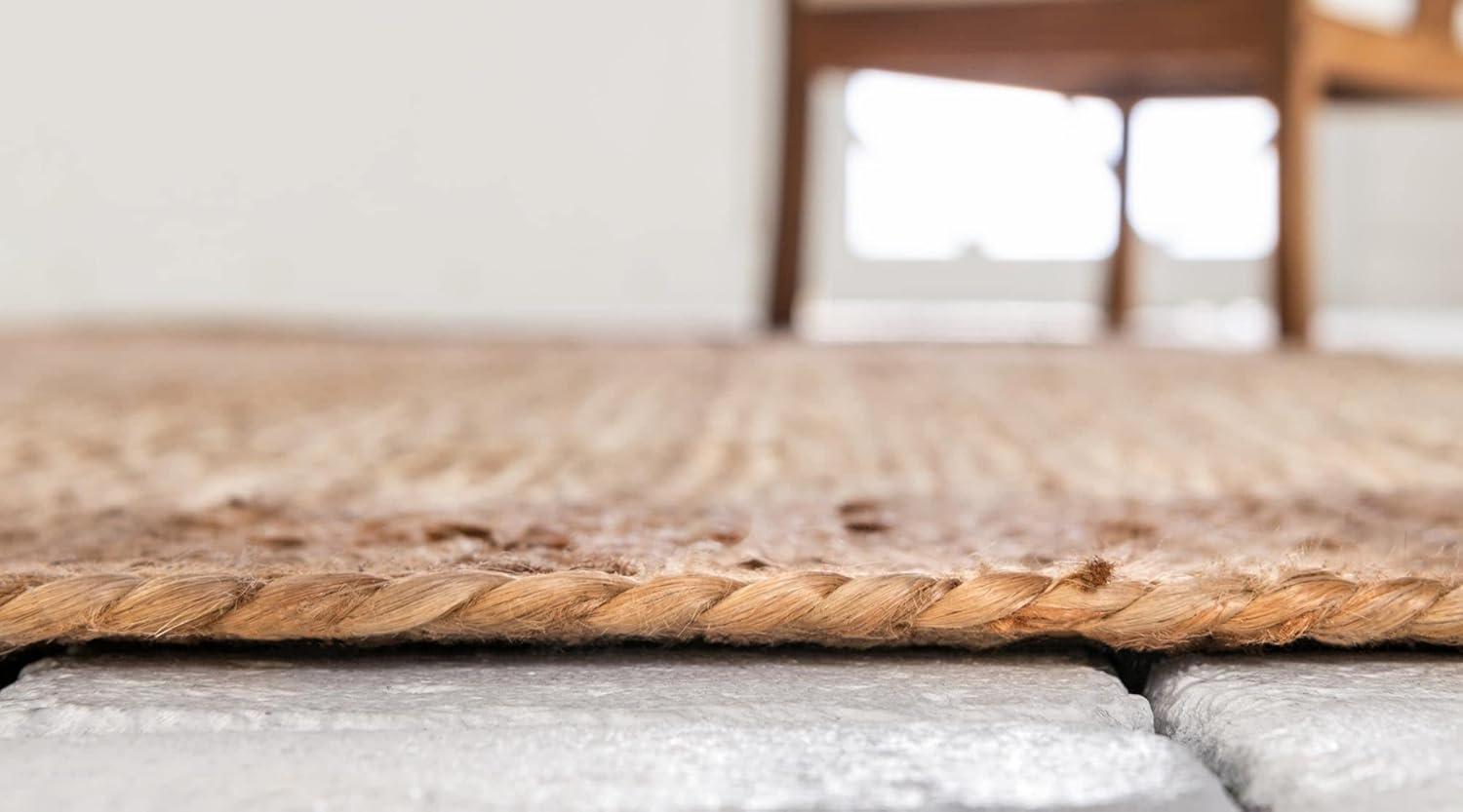 Unique Loom 8' 0 x 8' 0 Dhaka Braided Jute Square Area Rug