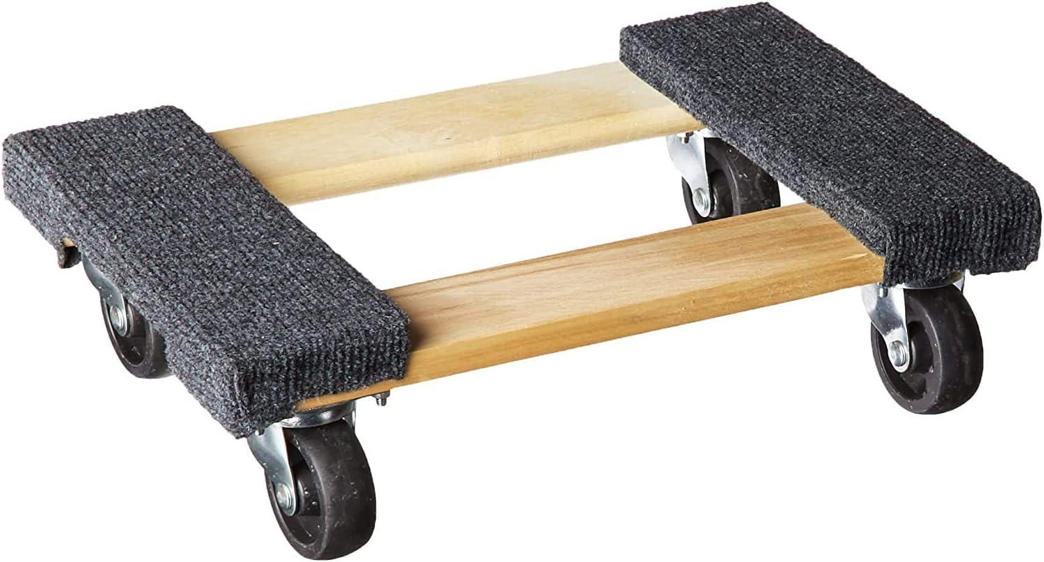 HetayC | Mover's Dolly 1000 lbs Weight Capacity, L x 12-1/4" W, Grey/Hardwood, 18" x 12-14"