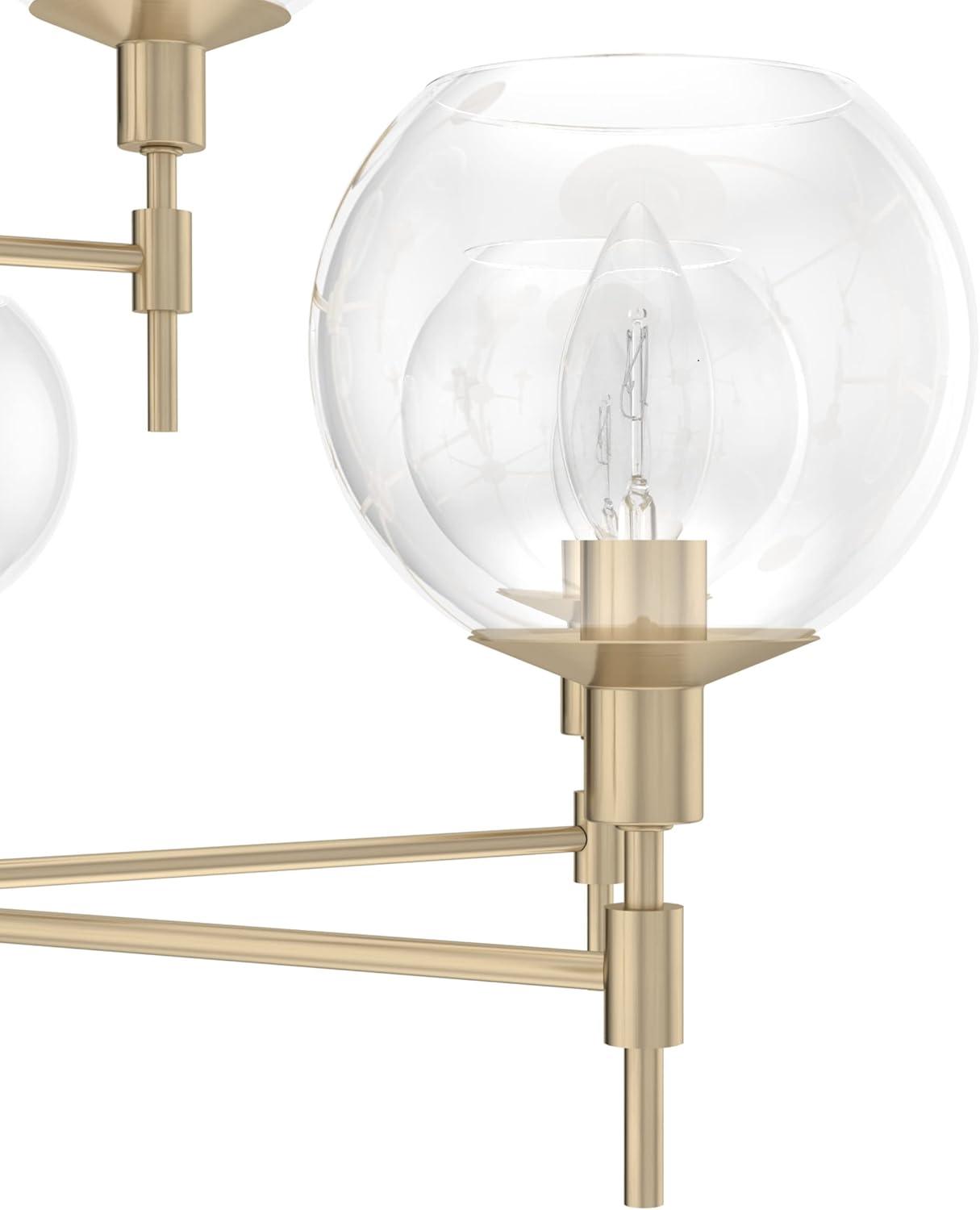 Xidane 9 Light 2-Tier Sputnik Modern Linear Chandelier