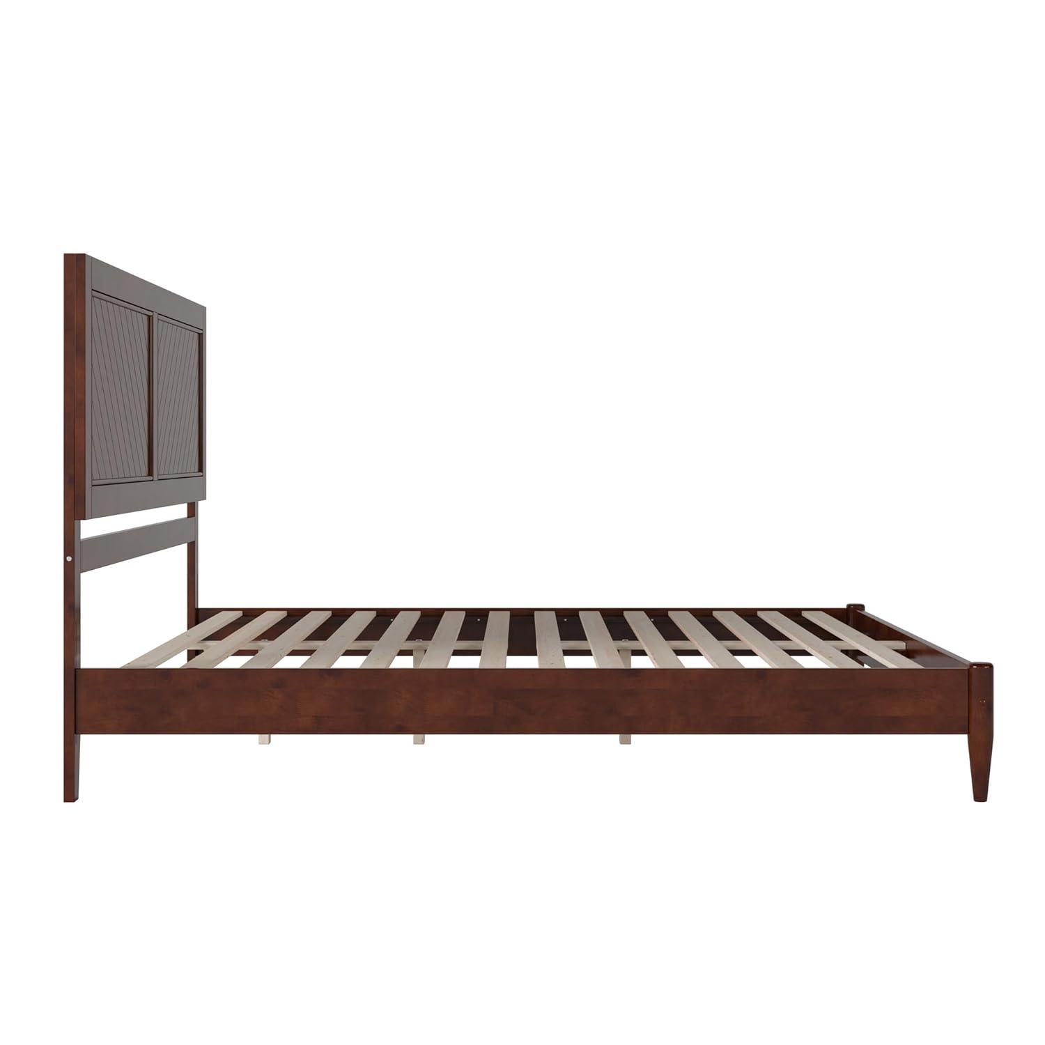 AFI Furnishings Berkshire Twin Solid Wood Low Profile Platform Bed in Walnut