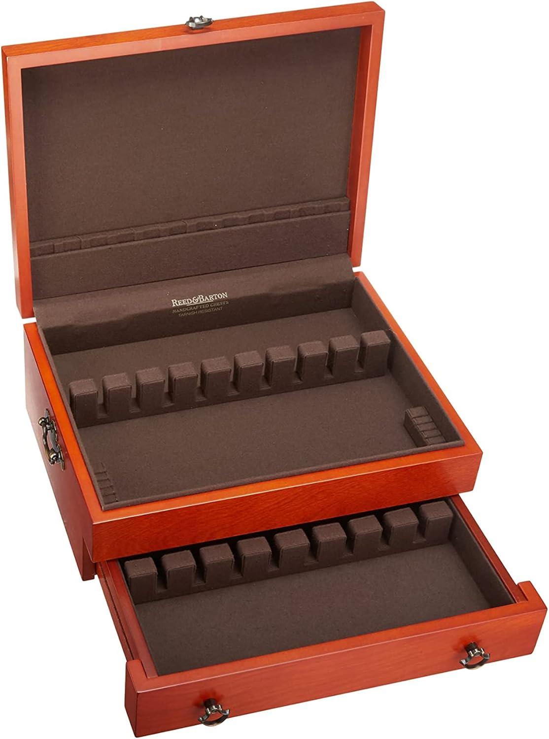 Reed And Barton Bristol Cherry Finish Flatware Chest