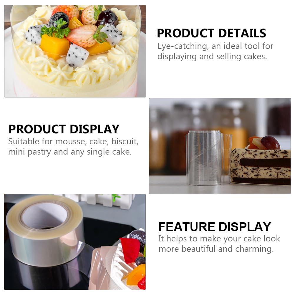 COOPHYA Decoración de Pasteles Envoltura de Pastel Transparente para Suministros de Panadería Baby Shower 1 Juego 787X0.3X0.004In