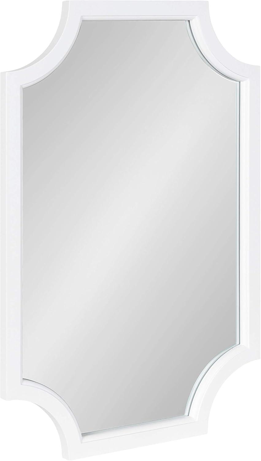 Kate and Laurel Hogan Wood Framed Mirror with Scallop Corners