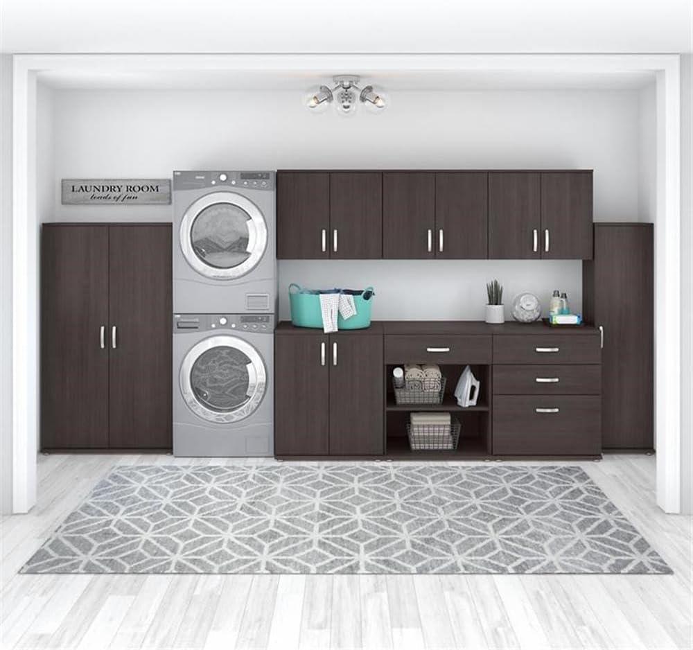 Bush Business Furniture Universal Laundry Room Storage Cabinet with Doors and Shelves