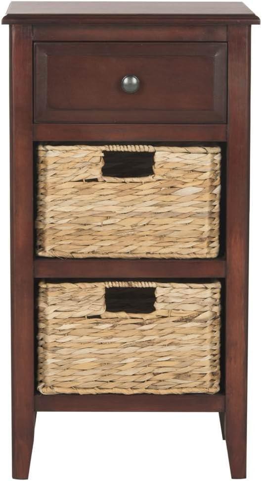 Everly Drawer Side Table - Cherry - Safavieh.