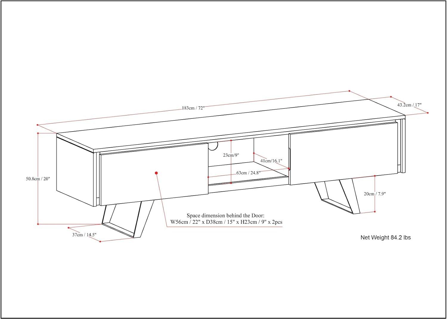 Lowry 72 inch TV Media Stand