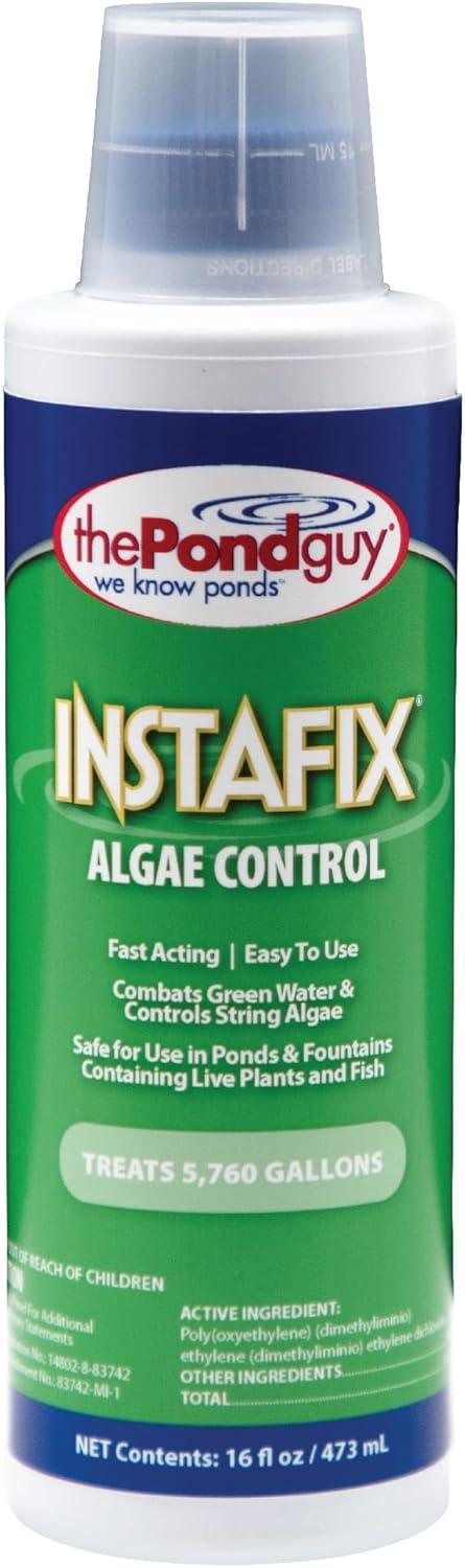 The Pond Guy InstaFix Algae Control, Outdoor Water Garden, Fountain & Birdbath Algae Solution, EPA Registered Liquid Algaecide, Control Green Water & String Algae, Bird, Fish & Pet Safe, 16 OZ
