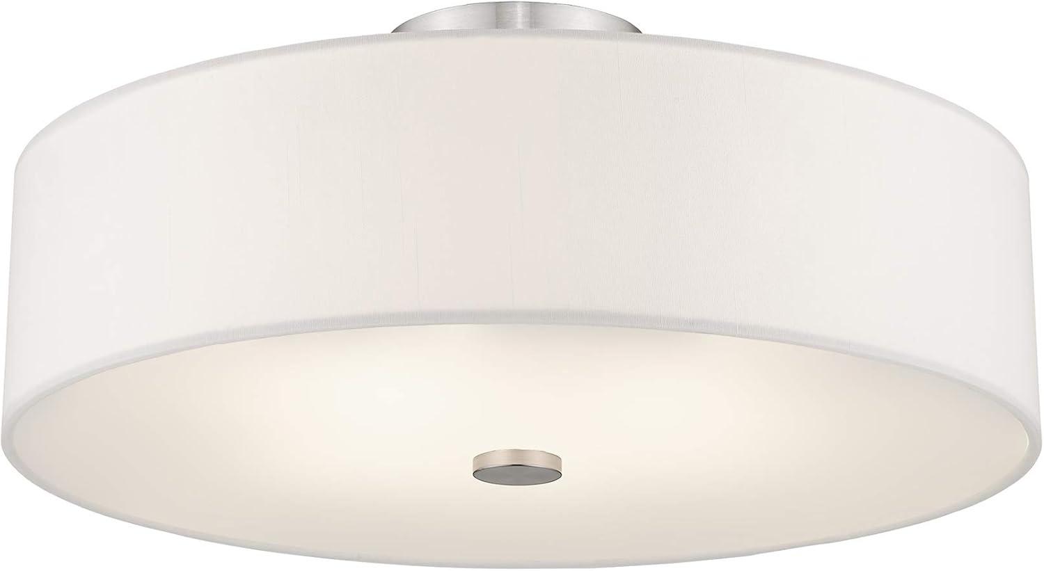 Livex Lighting Meridian 4 - Light Semi-Flush Mount in  Brushed Nickel