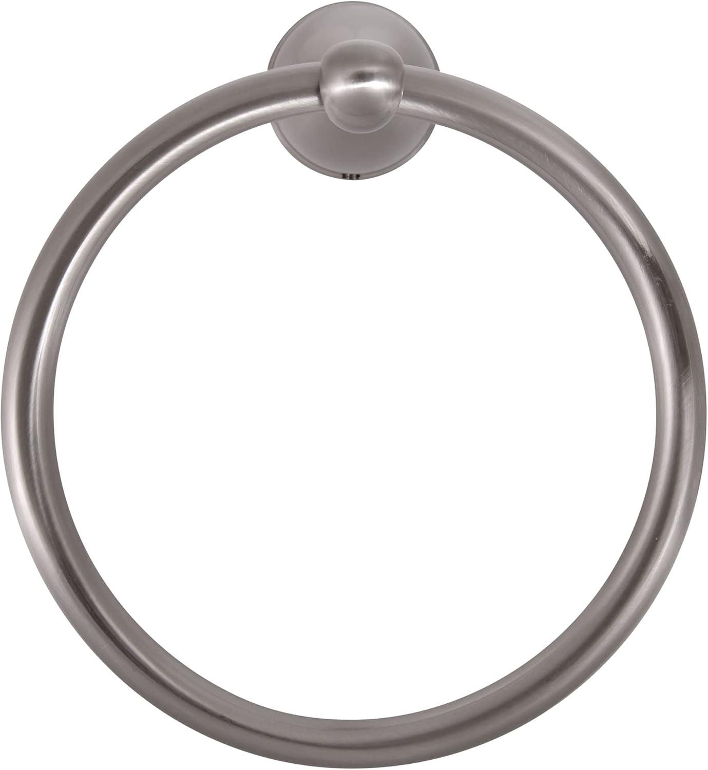 Brushed Nickel Wall Mounted Towel Ring with Zinc Base