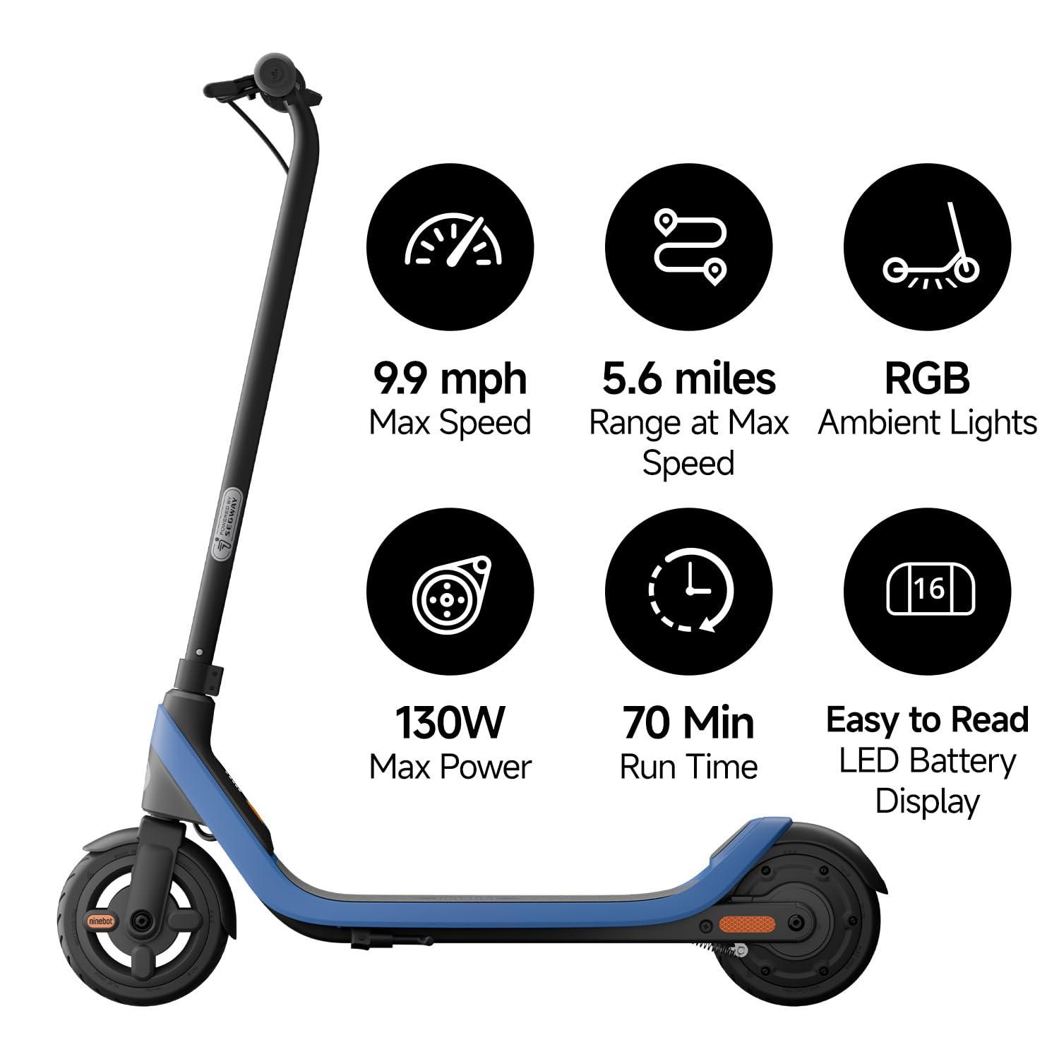 Segway Ninebot C2 Lite Electric Scooter - Blue