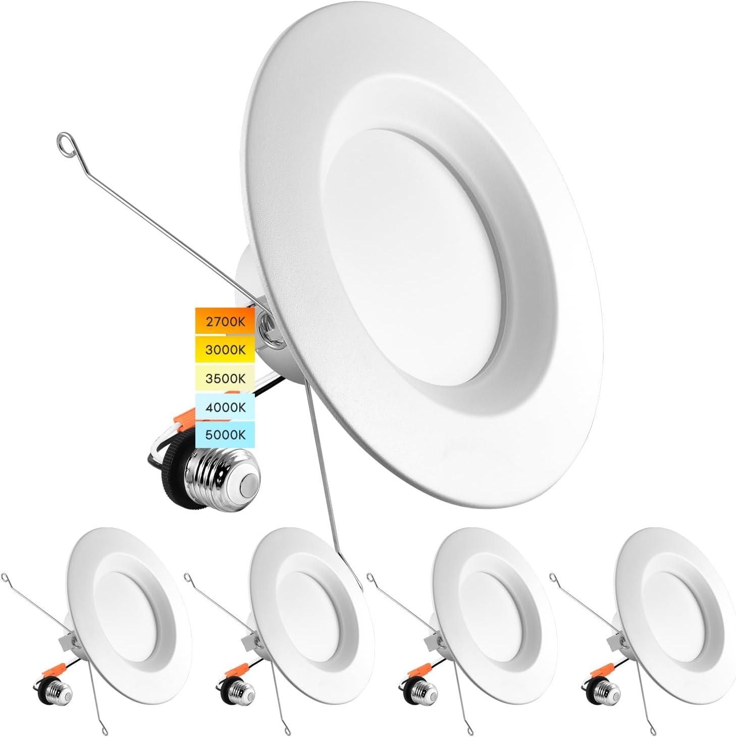 5"/6" Selectable CCT IC LED Retrofit Recessed Lighting Kit