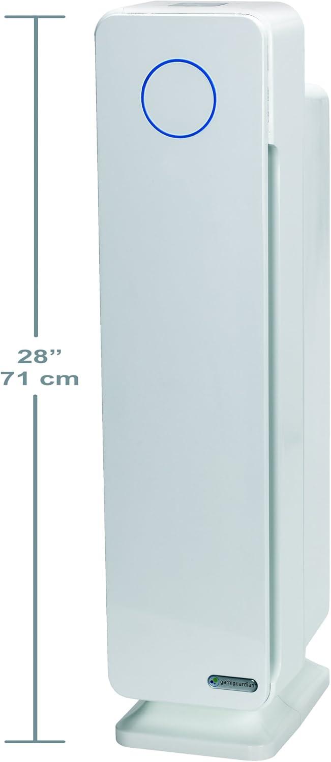 GermGuardian 5-In-1 HEPA Air Purifier for Home, Pet Air Purifier with HEPA Air Filter & UV-C Light, AC4300BPTCA, 743 Sq. Ft., 22'' Tower, Black