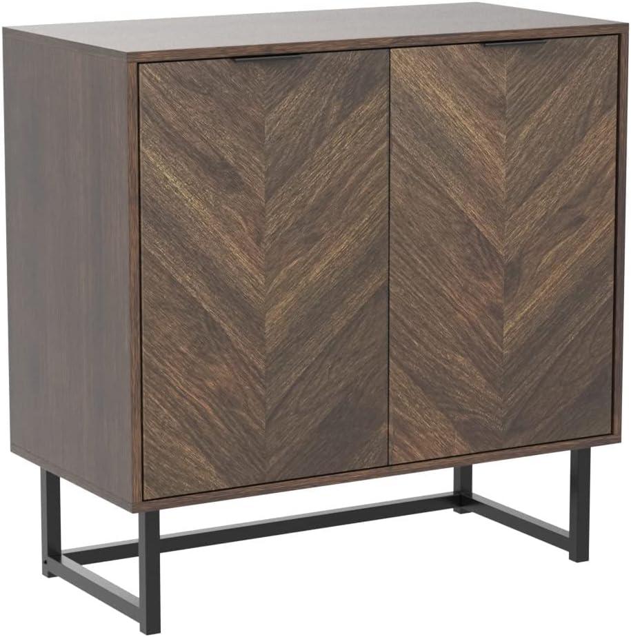 Enloe Wood 2 Door Storage Cabinet - Nathan James