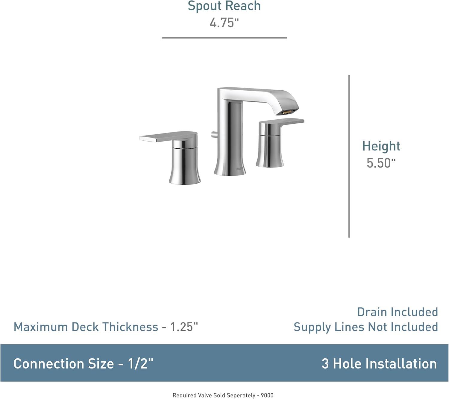 Genta LX Two-Handle Widespread Bathroom Faucet Trim Kit, Valve Required