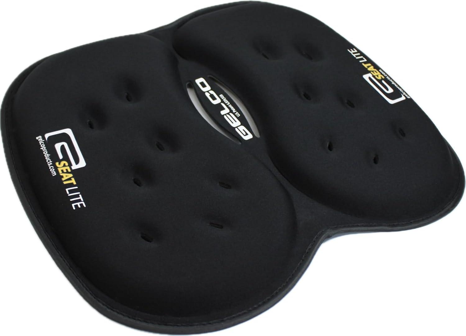 GSeat LITE - Travel Gel Foam Cushion, Relieves Tailbone Discomfort and Promotes Healthy Posture for Car, Commute, Airplane and Travel Comfort - Blue
