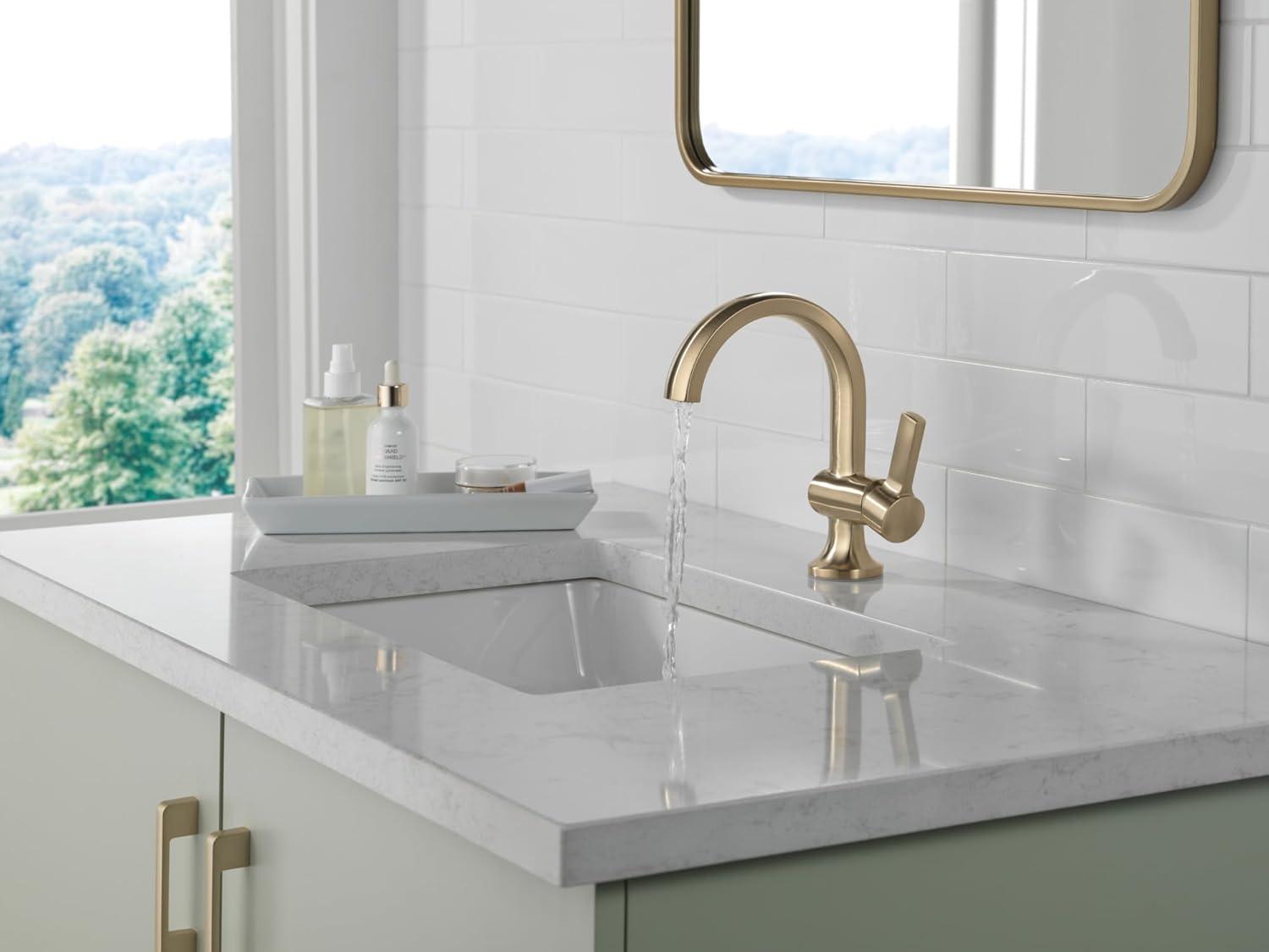 Albion Brushed Gold Single Handle Bathroom Faucet