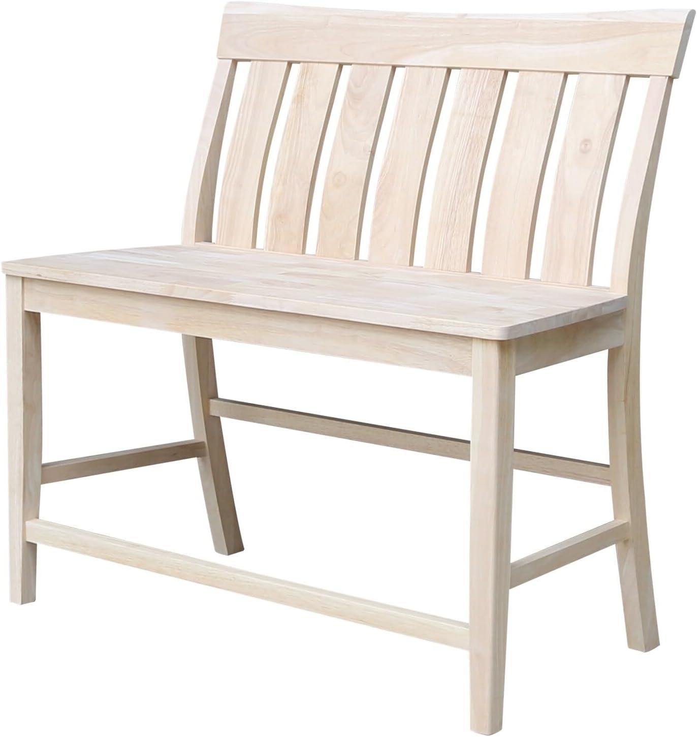 Ava Natural Solid Wood 24" Tall Armless Bench